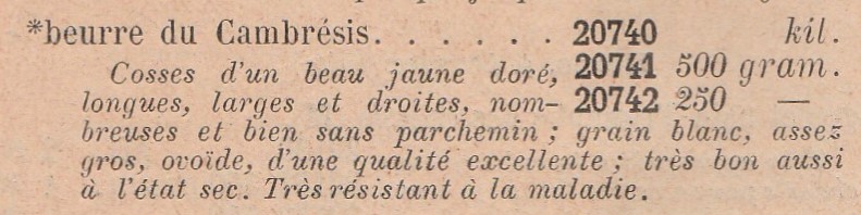 Cambrésis, Beurre du C.-1908-