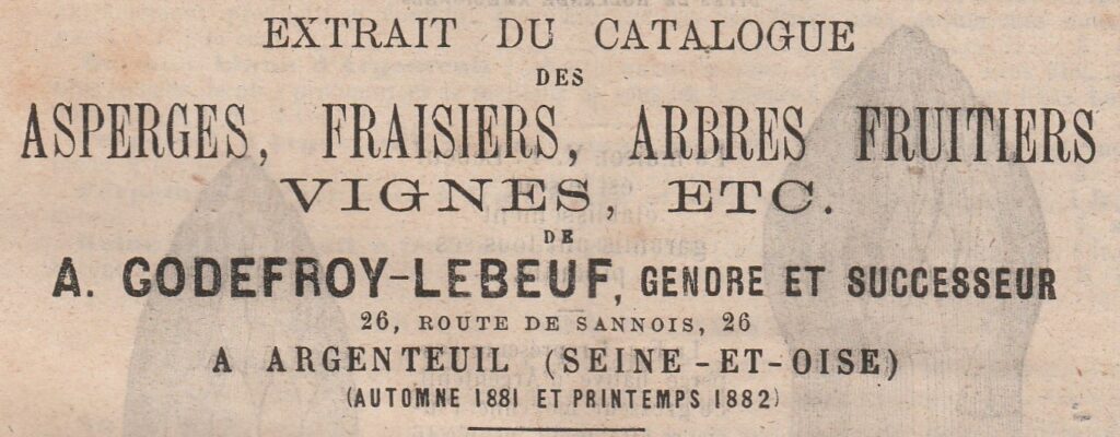 Godefroy, catalogus 1881