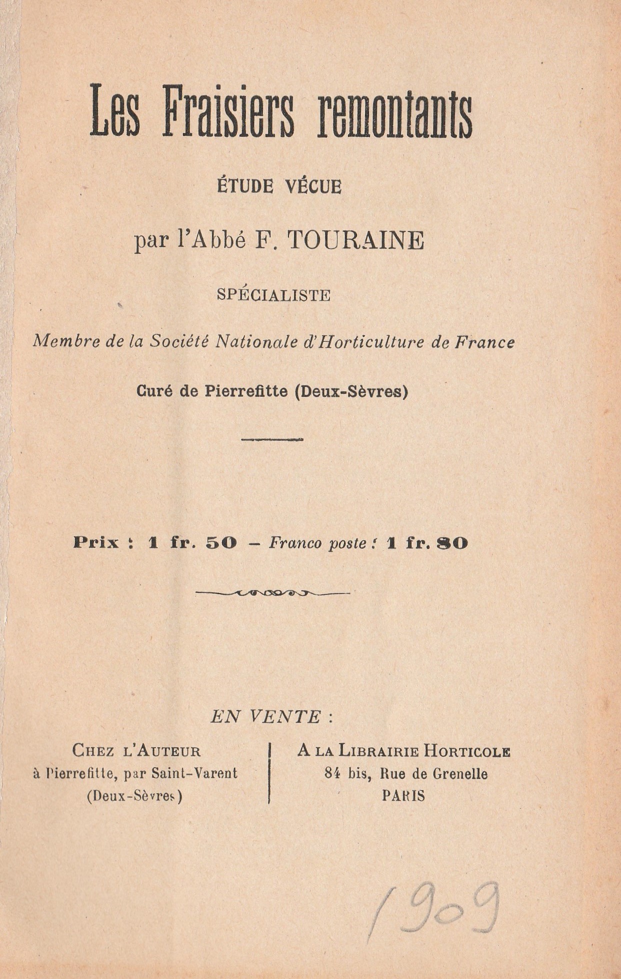 Touraine-boek 1909-